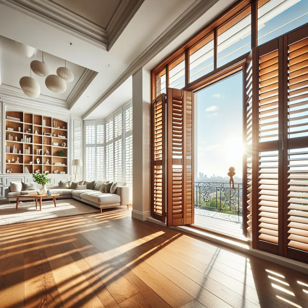 Stained Wood Shutters